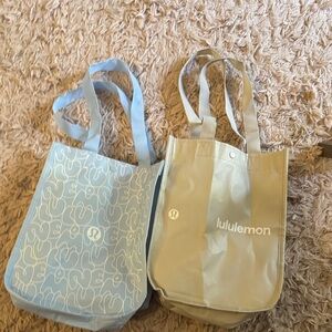 lululemon athletica Light Blue and Gray Reusable Bags